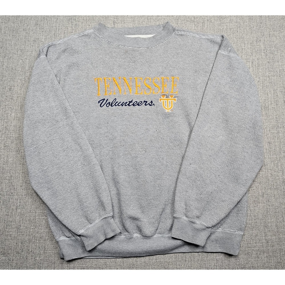 VTG Tennessee Volunteers Sweatshirt Mens XL Gray NCAA Football Logo 7 Crewneck